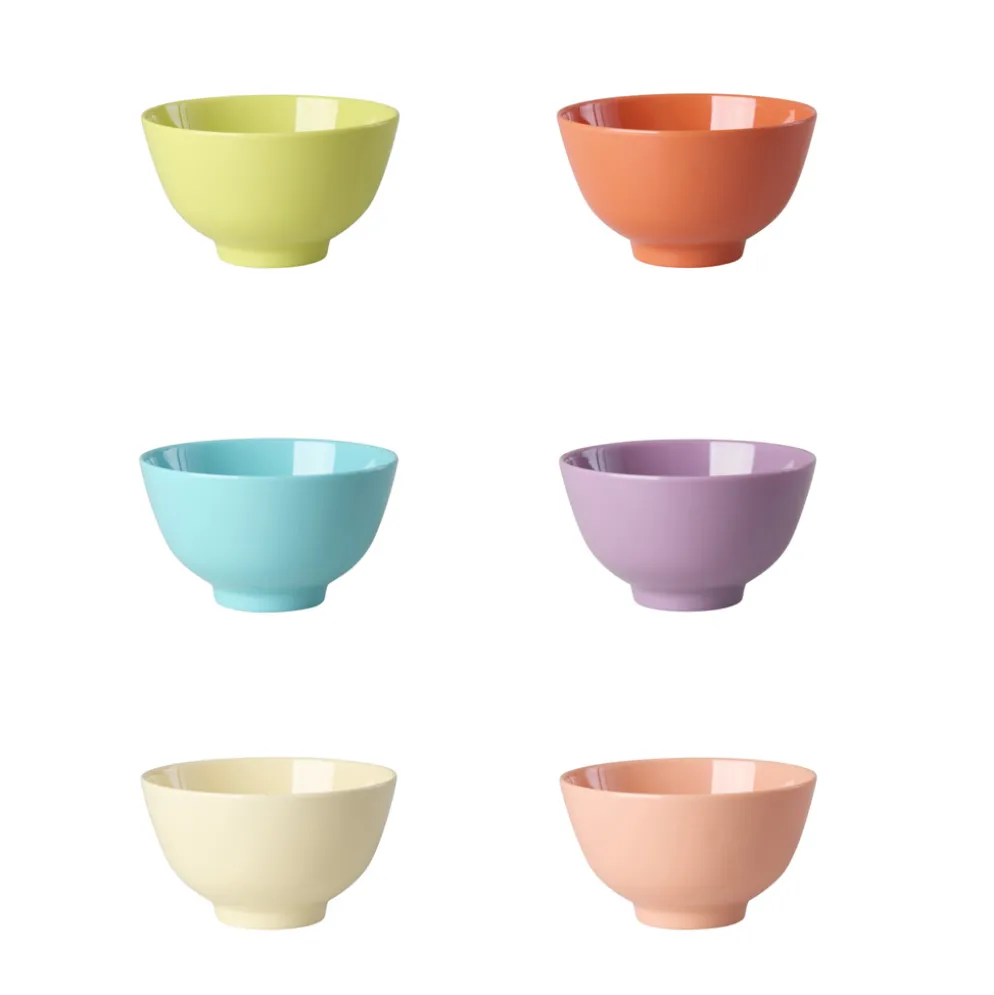 Rice Melamin Schüssel Small Glory Days Colors 300 ml 6er-Set