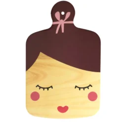 Rice Melamin Servierbrett in Lady Shape Brown