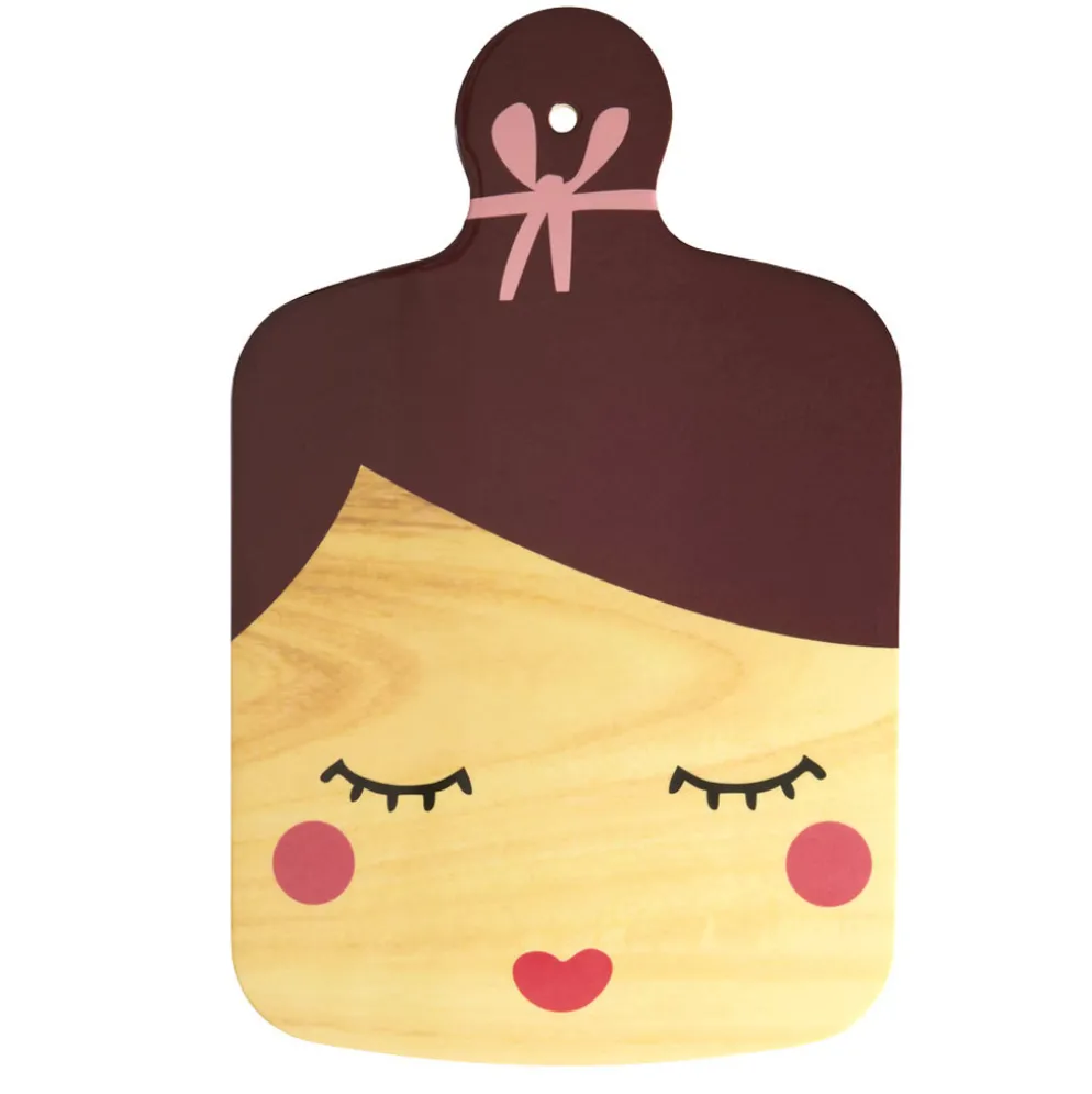 Rice Melamin Servierbrett in Lady Shape Brown
