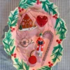 Rice Melamin Servierteller Xmas Pink Hawthorn Edge