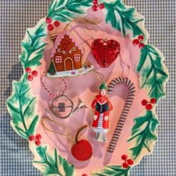 Rice Melamin Servierteller Xmas Pink Hawthorn Edge