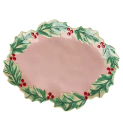 Rice Melamin Servierteller Xmas Pink Hawthorn Edge