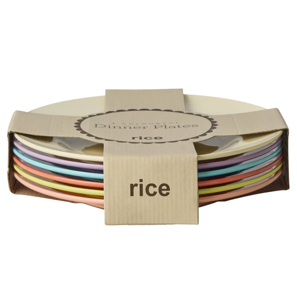 Rice Melamin Speiseteller Glory Days Colors 6er-Set