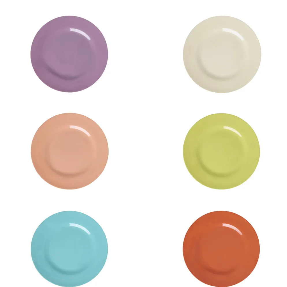 Rice Melamin Speiseteller Glory Days Colors 6er-Set