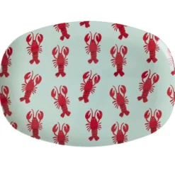 Rice Melamin Teller Oval New Lobster