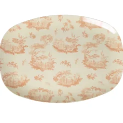 Rice Melamin Teller Oval Toile de rice