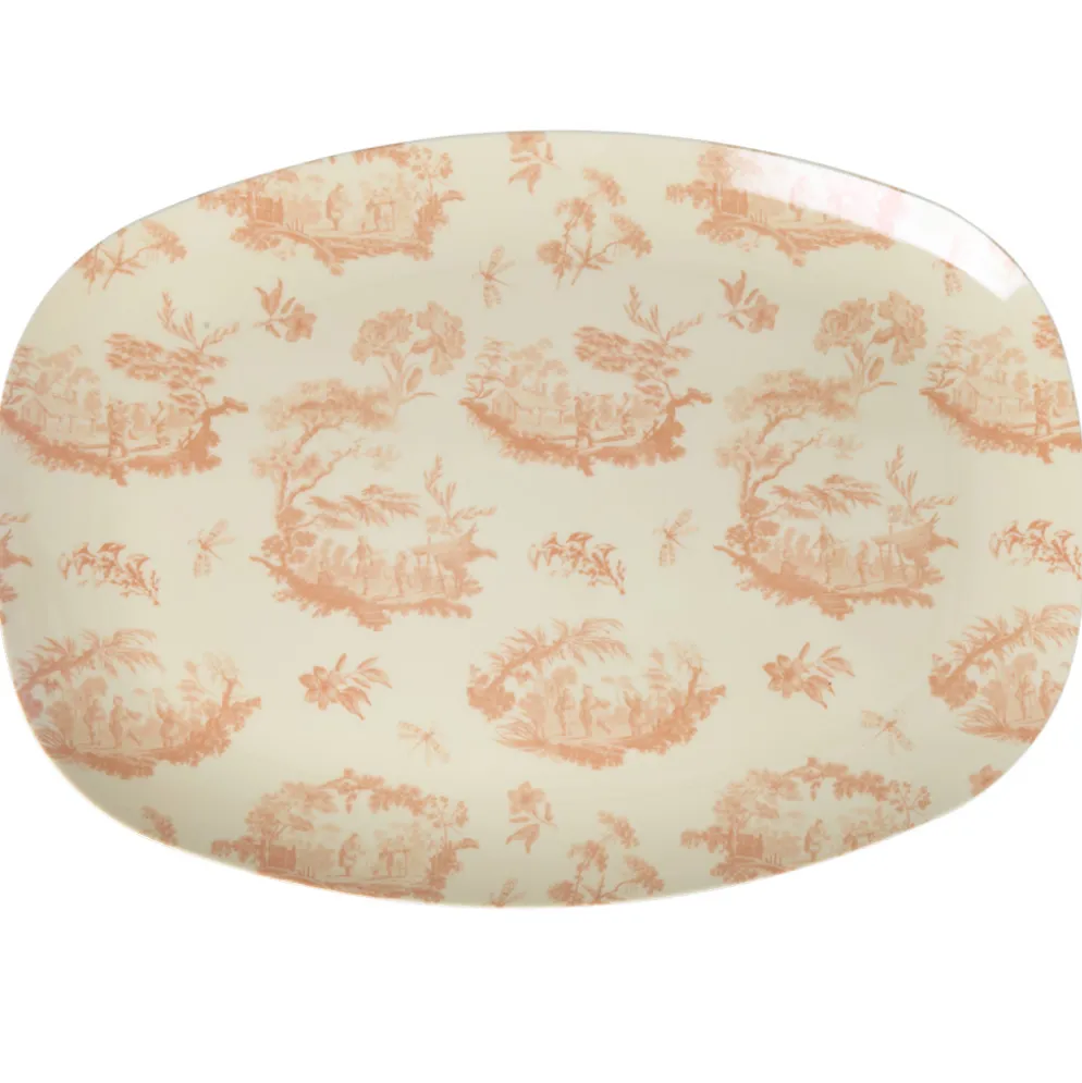 Rice Melamin Teller Oval Toile de rice