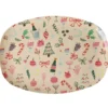 Rice Melamin Teller Oval Xmas Galore
