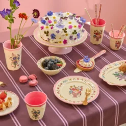 Rice Melamin Vintage Servierplatte Nathalie Lété Pink Small