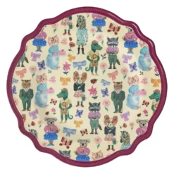 Rice Melamin Vintage Speiseteller Nathalie Lété Bordeaux 28 cm