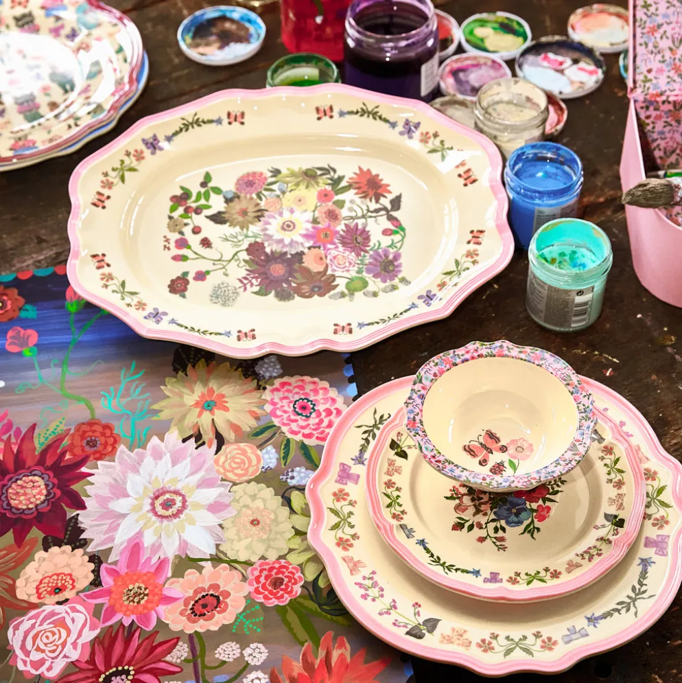 Rice Melamin Vintage Teller Nathalie Lété Bordeaux 20,5 cm