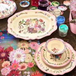 Rice Melamin Vintage Teller Nathalie Lété Pink 20,5 cm