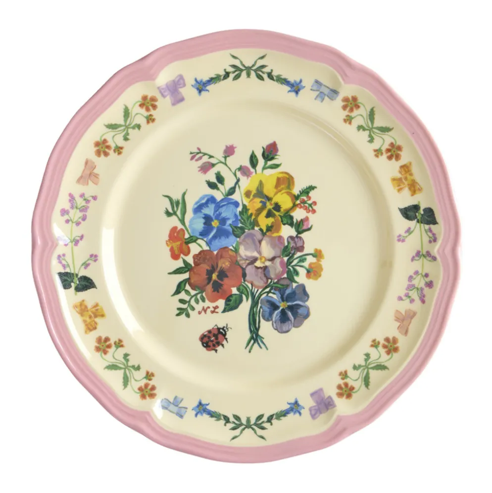 Rice Melamin Vintage Teller Nathalie Lété Pink 20,5 cm