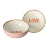 Rice Schale Keramik handbemalt LOVE Pink 300 ml