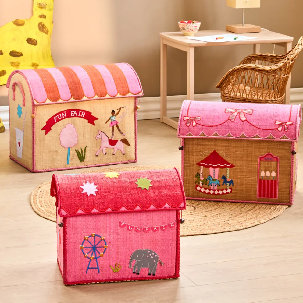 Rice Spielzeugkorb Fun Fair Pink