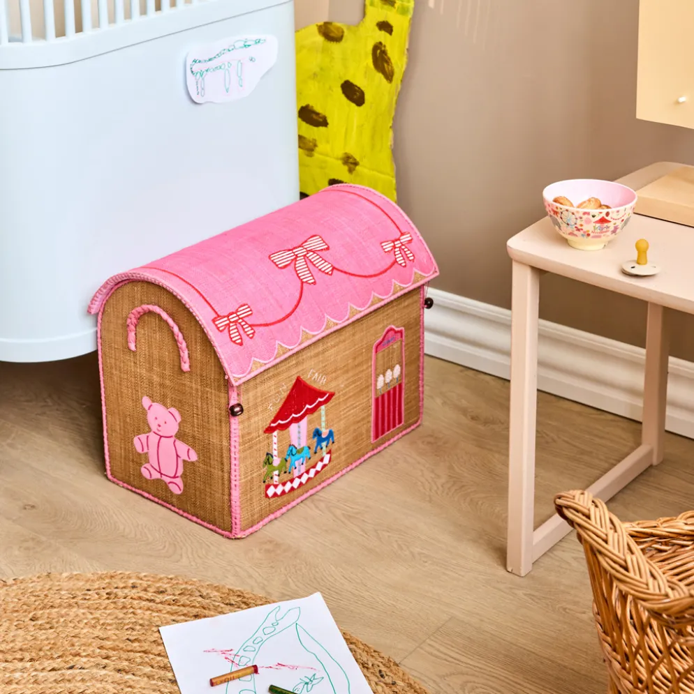 Rice Spielzeugkorb Fun Fair Pink