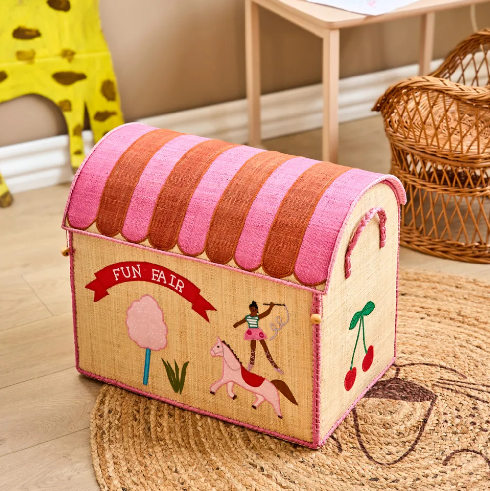 Rice Spielzeugkorb Fun Fair Pink