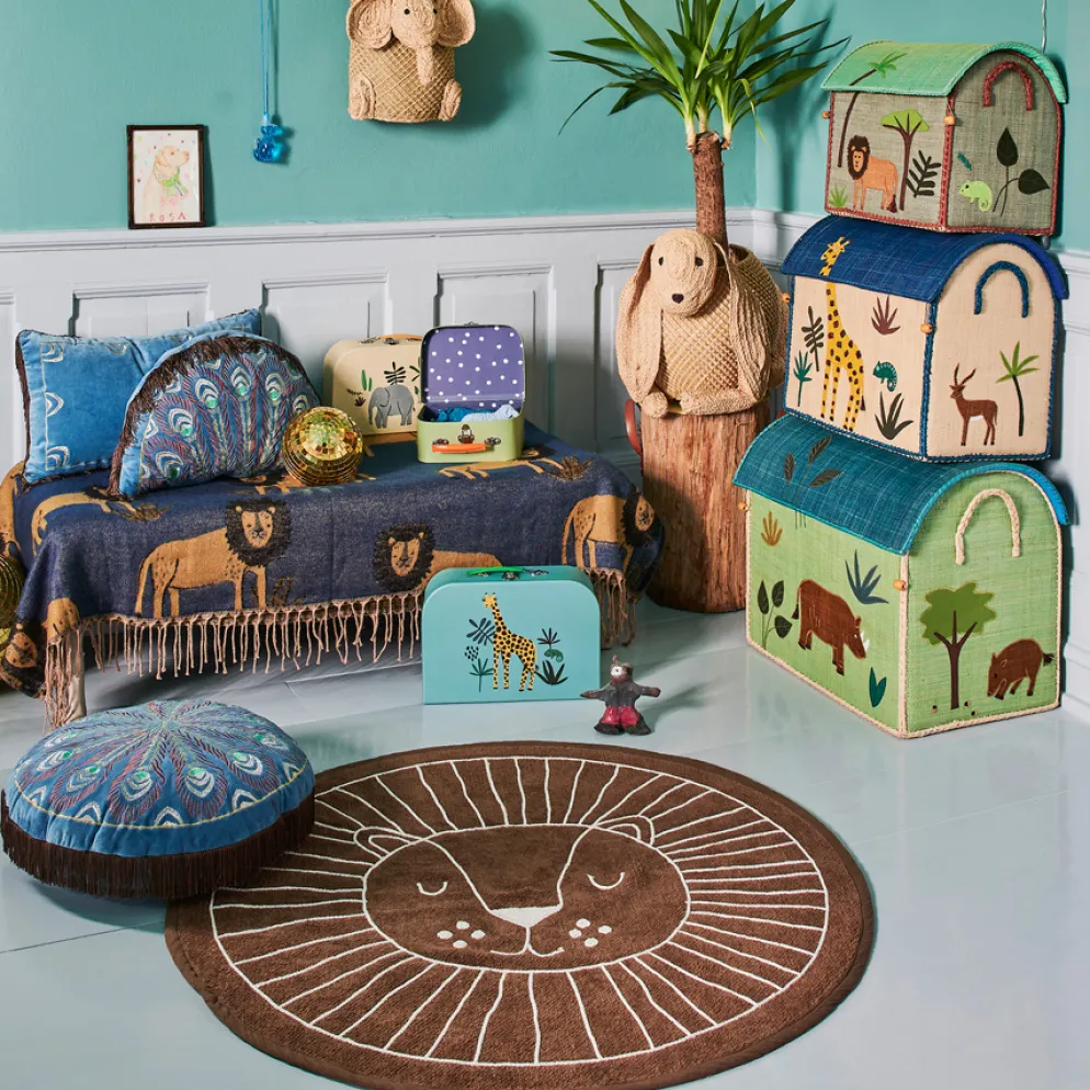 Rice Spielzeugkorb Jungle Blue
