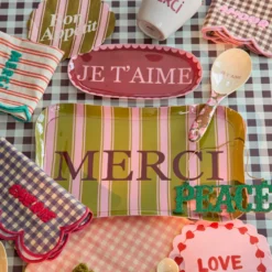 Rice Tablett Metall JE T' AIME Rusty Beauty