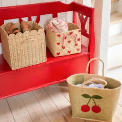 Rice Tasche Bast Big Cherry bestickt L