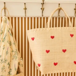 Rice Tasche Bast Darling Hearts bestickt L