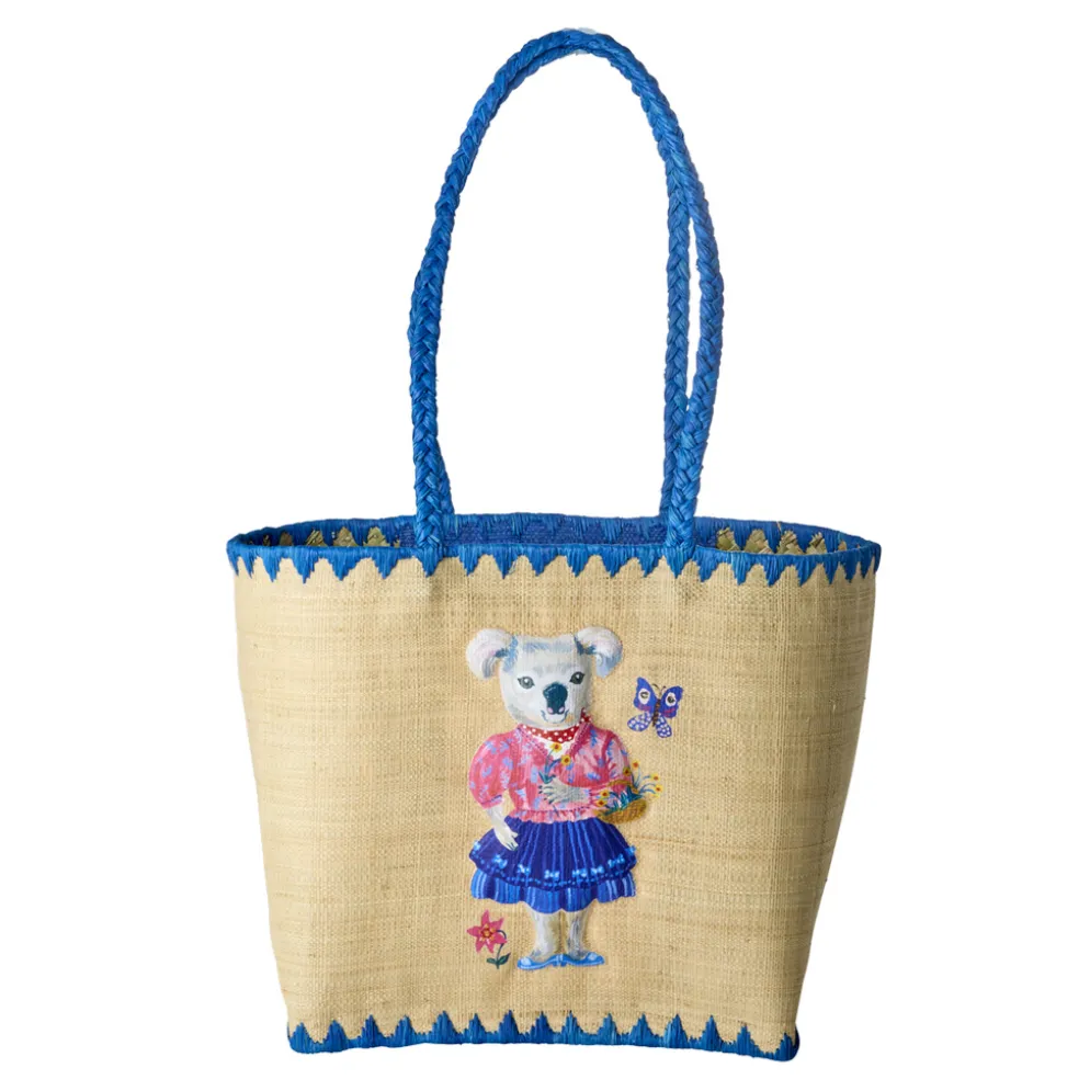 Rice Tasche Bast Nathalie Lété Blue Medium