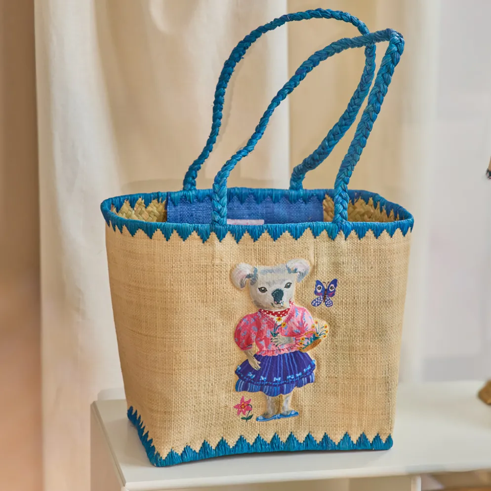 Rice Tasche Bast Nathalie Lété Blue Medium