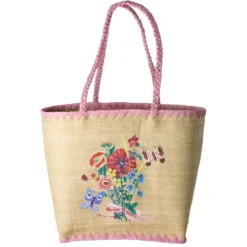 Rice Tasche Bast Nathalie Lété Pink Large