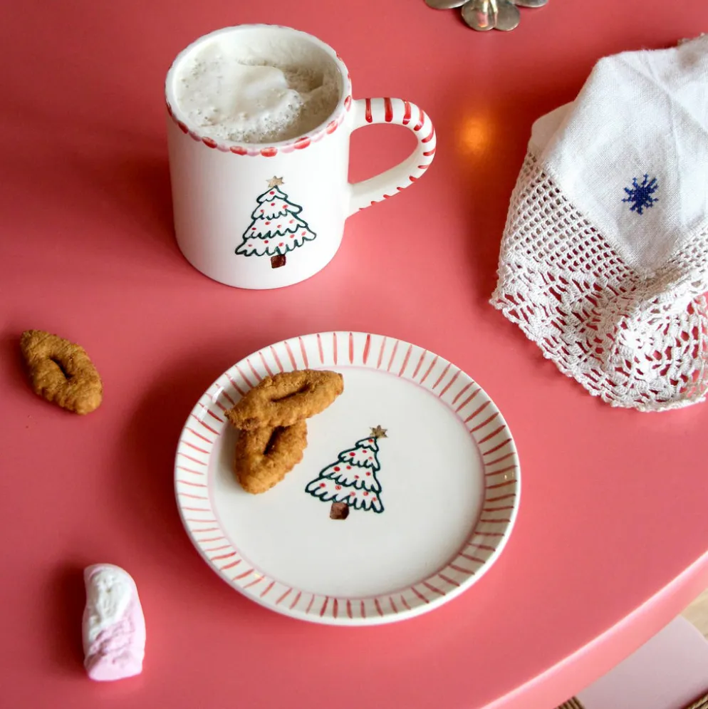 Rice Tasse Keramik handbemalt Xmas Three 420 ml
