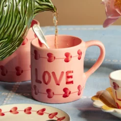 Rice Tasse Keramik handbemalt LOVE 420 ml