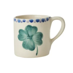 Rice Tasse Keramik handbemalt Good Luck Clover 420 ml