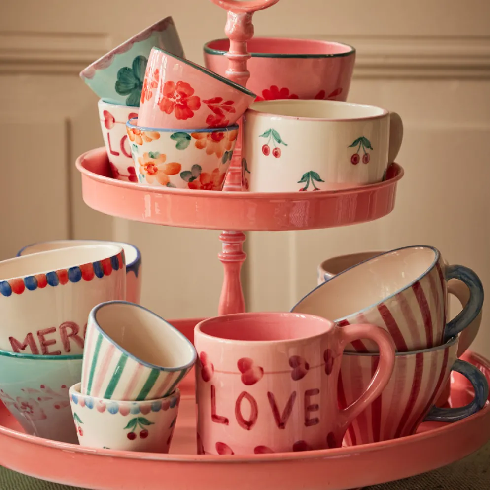 Rice Teetasse Keramik handbemalt Stripes 150 ml