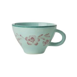 Rice Teetasse Keramik handbemalt Soft Pink Flower Vine 150 ml