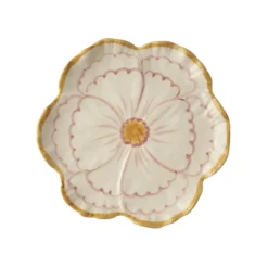 Rice Teller Keramik Blume handbemalt Yellow