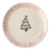 Rice Teller Keramik handbemalt Christmas Xmas Tree and Striped Edge