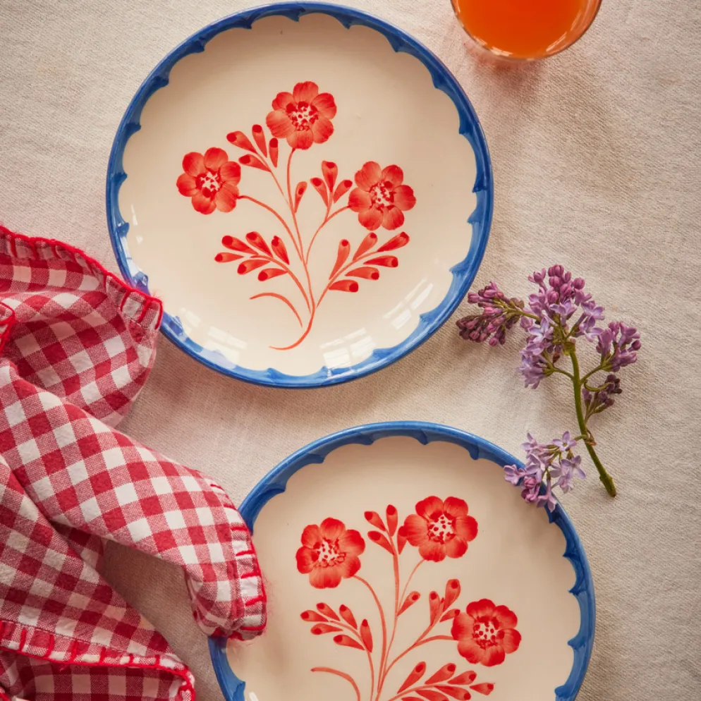 Rice Teller Keramik handbemalt Vintage Flower 15 cm
