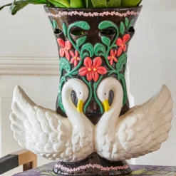 Rice Vase Keramik Swans