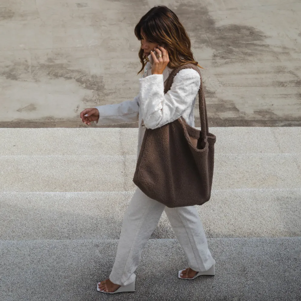 Studio Noos Tasche Brown teddy mom-bag