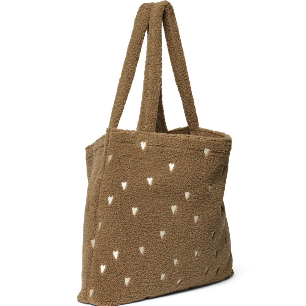 Studio Noos Tasche Brown Teddy Hearts mom-bag