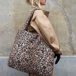Studio Noos Tasche Cotton Brown Leopard mom-bag