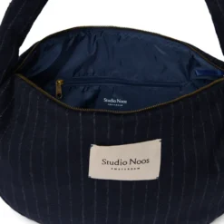 Studio Noos Tasche Cross Body Flannel Chalkstripe Dark Blue