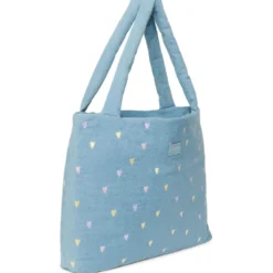 Studio Noos Tasche Denim Light Blue Hearts Mom-Bag