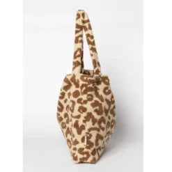Studio Noos Tasche Ecru Leopard Teddy mom-bag