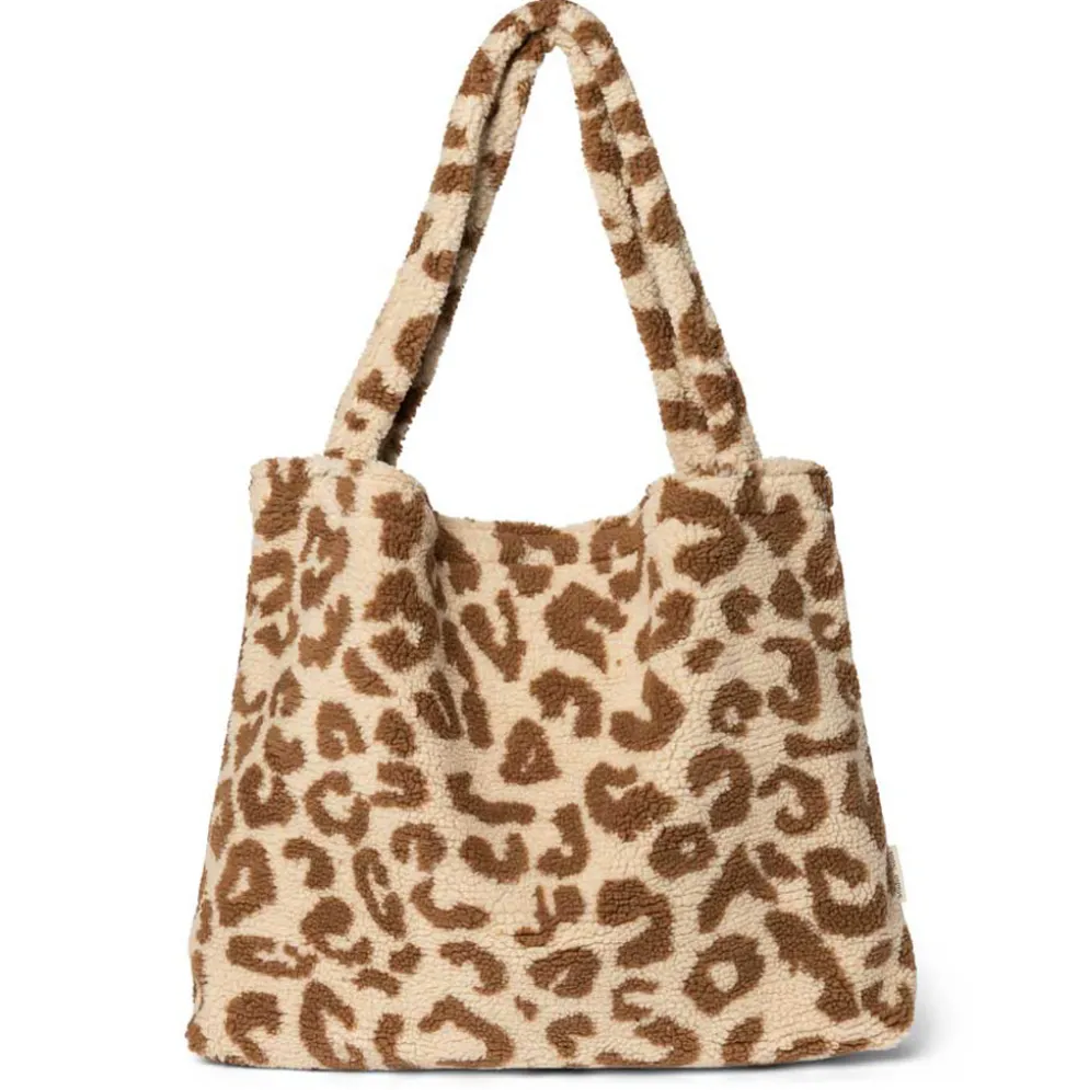 Studio Noos Tasche Ecru Leopard Teddy mom-bag