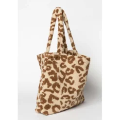 Studio Noos Tasche Ecru Leopard Teddy mom-bag