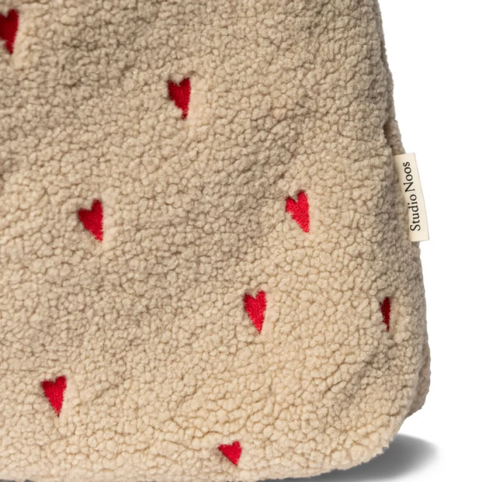 Studio Noos Tasche Ecru Teddy Hearts mom-bag