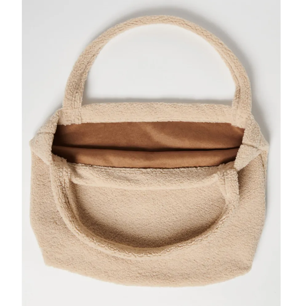 Studio Noos Tasche Ecru teddy mom-bag