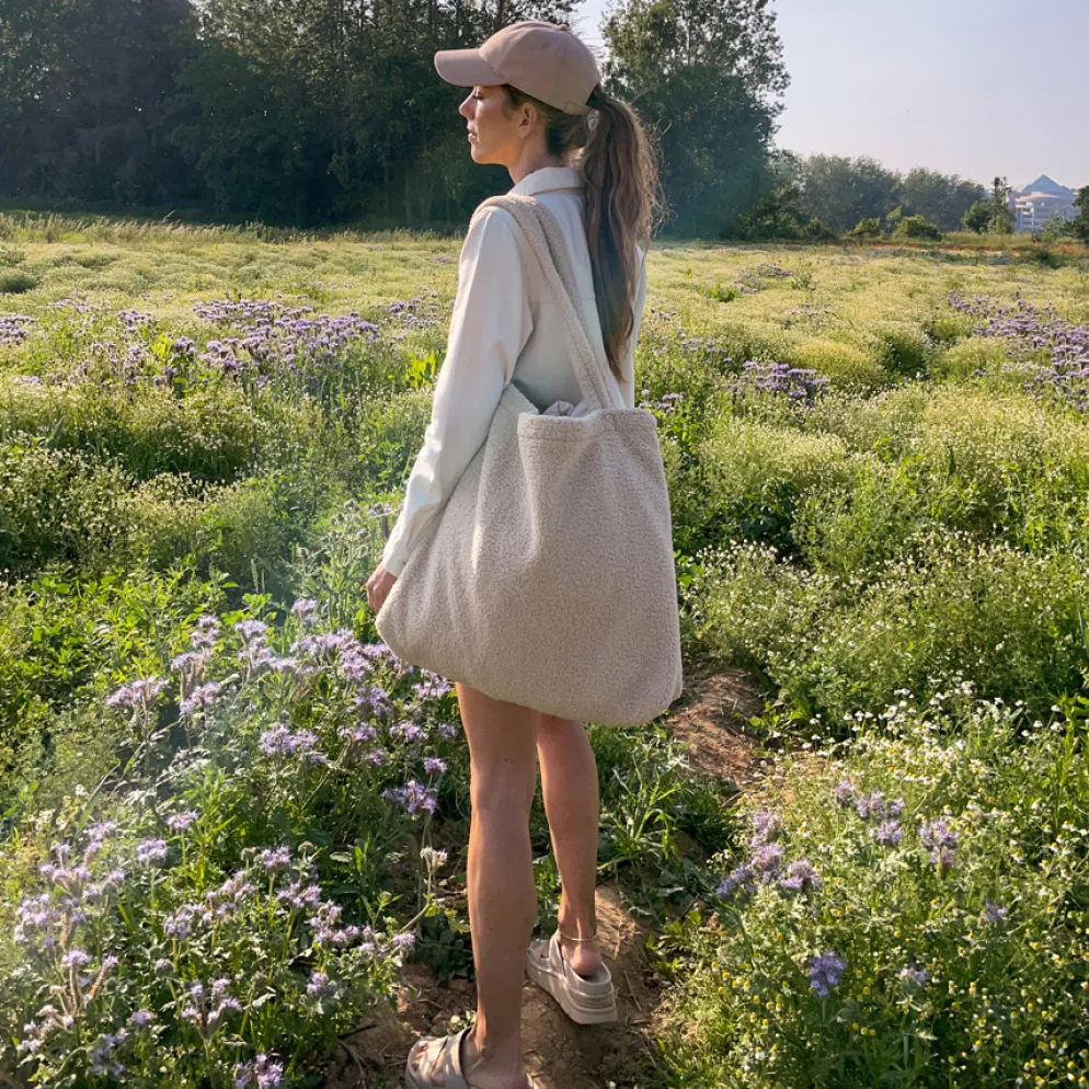 Studio Noos Tasche Ecru teddy mom-bag
