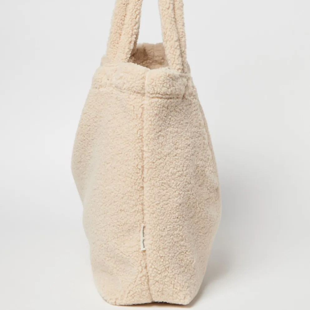 Studio Noos Tasche Ecru teddy mom-bag