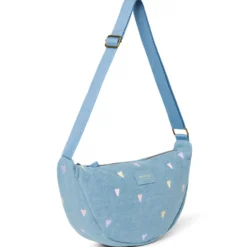Studio Noos Tasche Fanny Pack Denim Light Blue Hearts